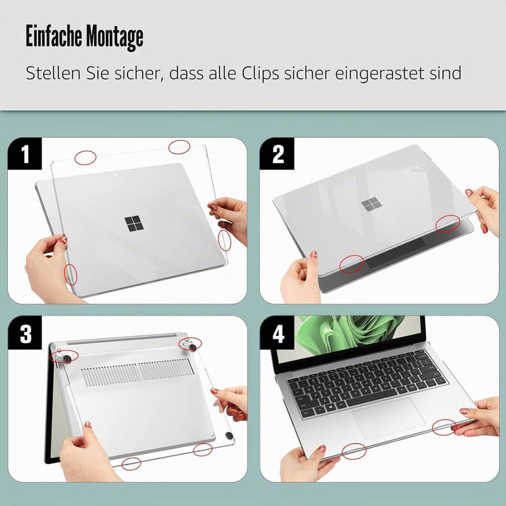 Fintie Hülle Kompatibel mit 13,5 Zoll Microsoft Surface Laptop 5/4/3 mit Metall-Tastatur 2022-2019 (