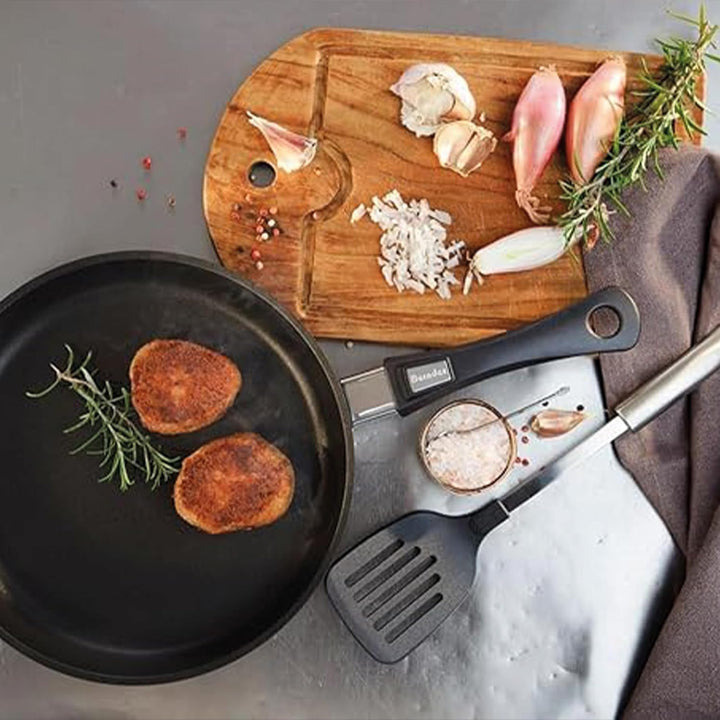 Berndes Bratpfanne Vario Click 32 cm, Induktion, Pfanne mit abnehmbarem Stiel, robuster Aluguss, ant