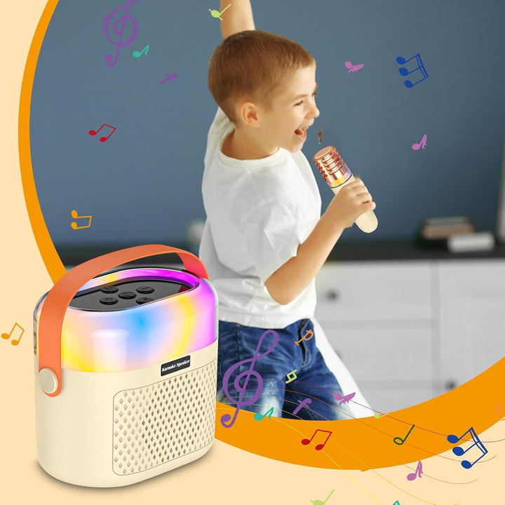 Mikrofon- und Lautsprecherset, kleine Karaoke-Maschine - Tragbare Kinder-Gesangsmaschinen mit 1200 m