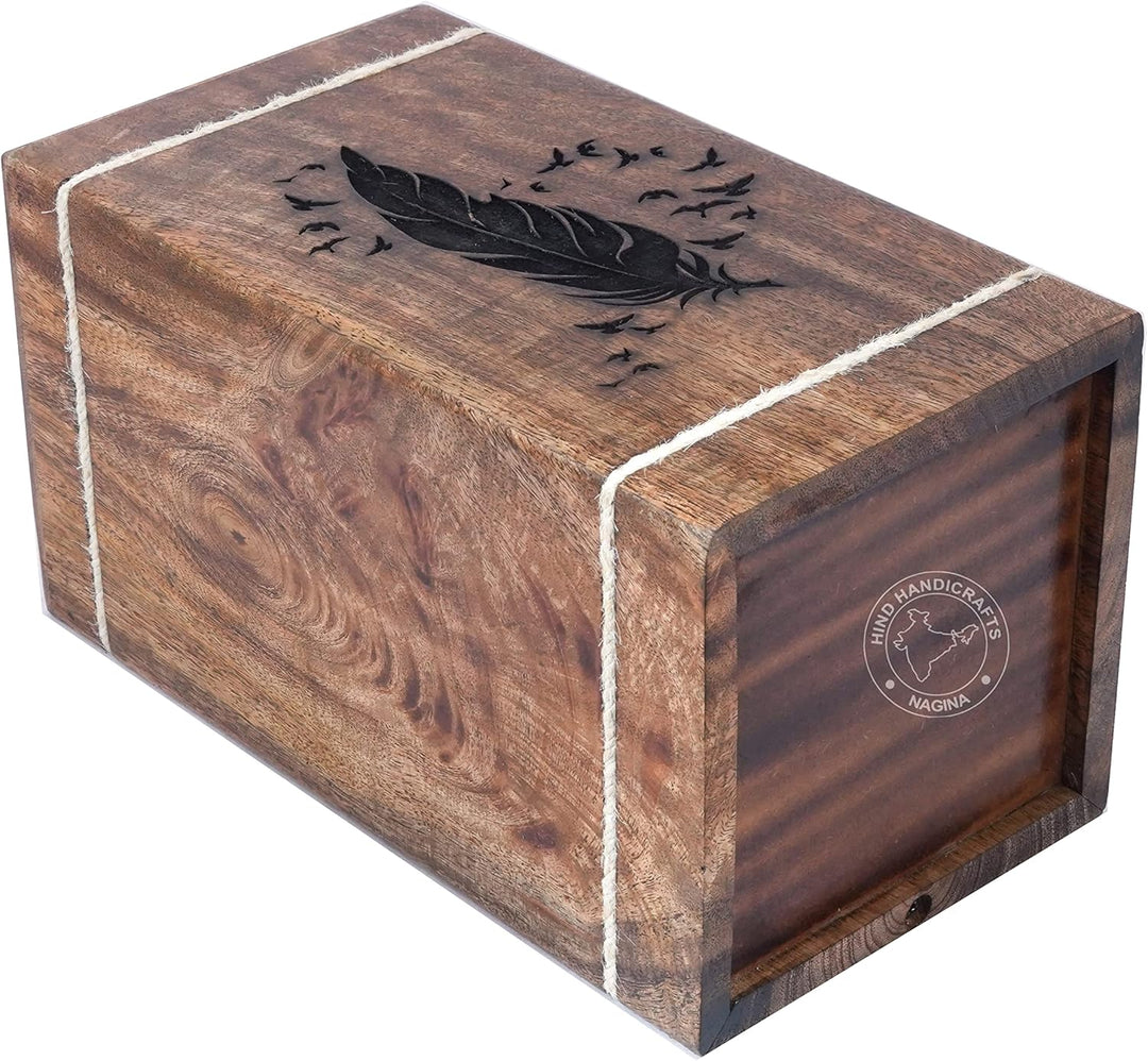 Rosewood Urnen für menschliche Asche Erwachsene Gross – Holzurne für Kolumbarium – Beerdigungsurne B