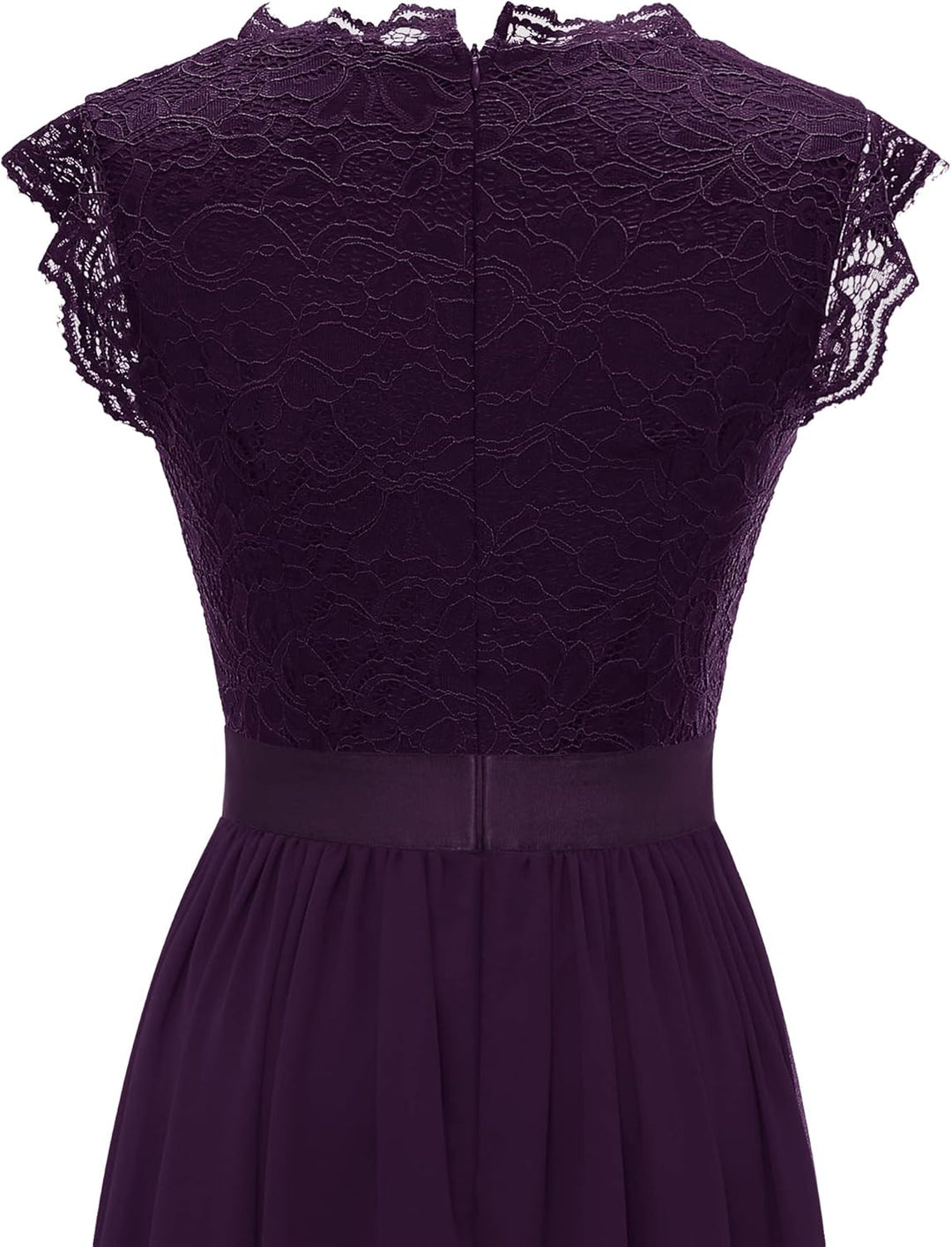 Dressystar Damen Ballkleid Maxi Lang Abendkleider Elegant für Hochzeit Spitzen Cocktailkeid S Band_g