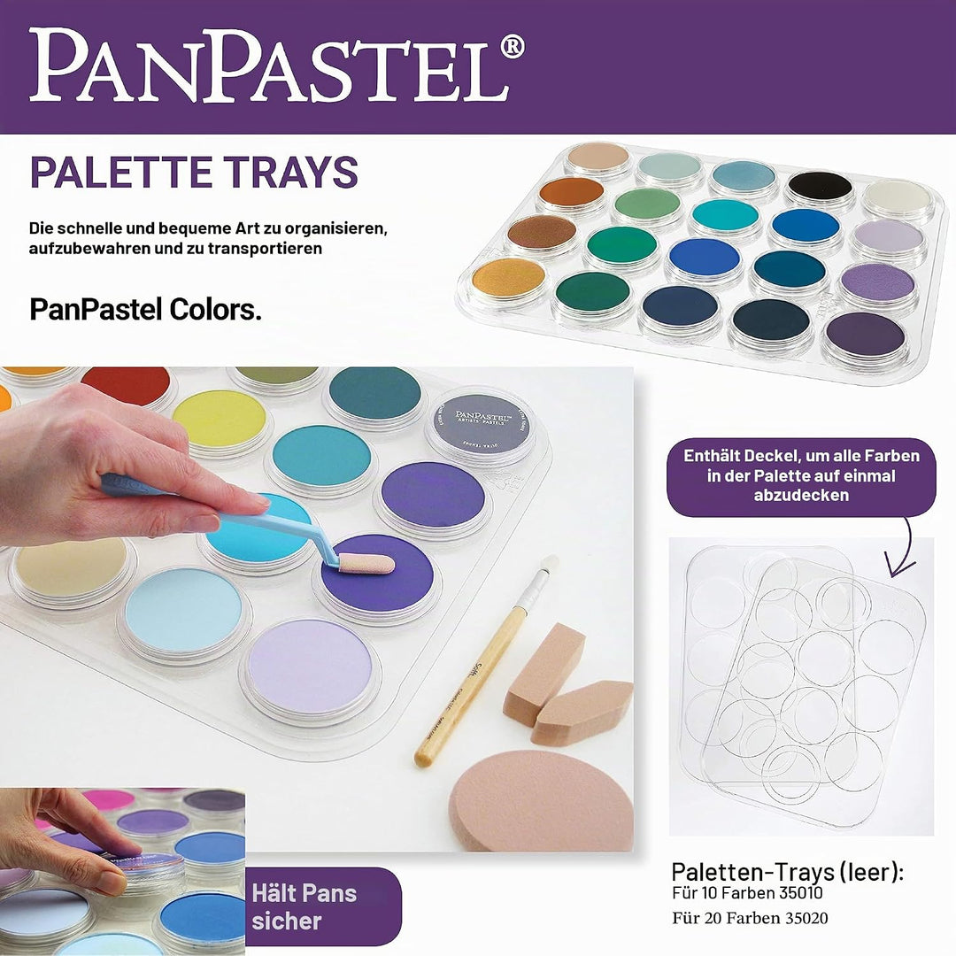PanPastel 35020 Palette Tablett, 35,6 x 27,9 cm, 20 Mulden, Weiss/opulenter Garten, Nicht zutreffend