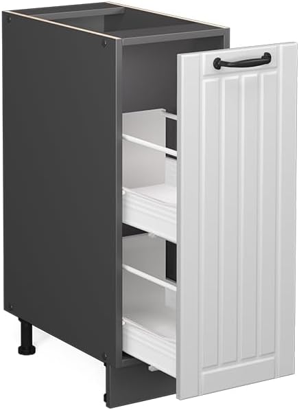 Vicco Apothekerschrank Fame-Line, Anthrazit/Weiss, 30 cm ohne Arbeitsplatte