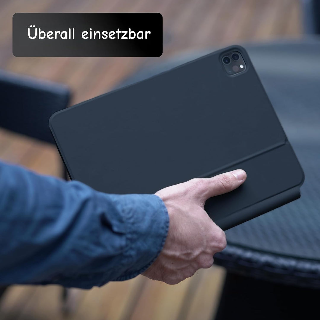 Deutsches QWERTZ Magic Keyboard Case für iPad Pro 12,9 Zoll (3., 4., 5., 6. Gen) & iPad Air 13" (M4