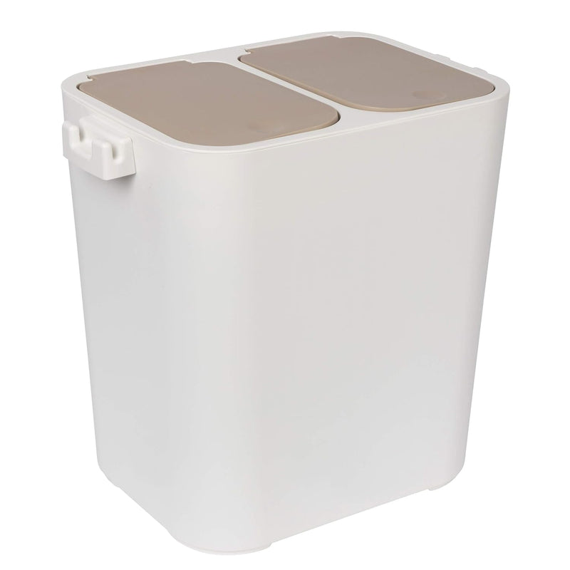 ONVAYA® Mülltrennsystem Ben | Mülltrennung mit mehreren Fächern | Mülleimer in creme-weiss | Abfalle