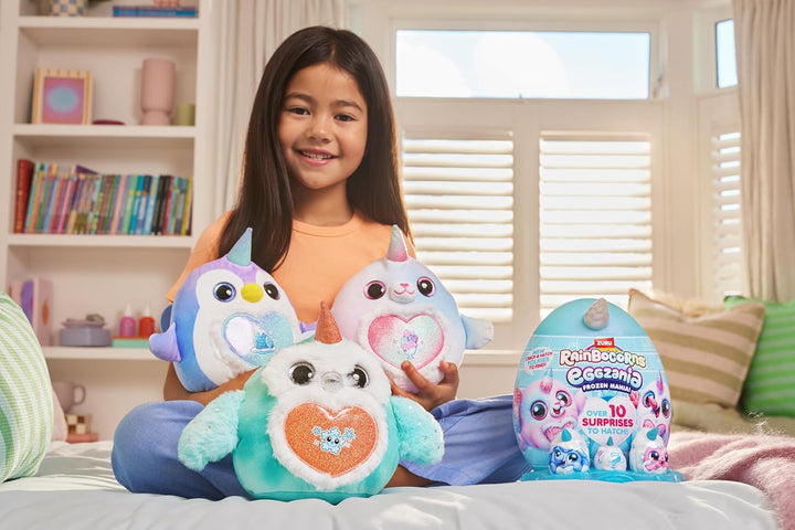 Rainbocorns Eggzania Frozencorn Mania (FROSTINE) von ZURU, Plüschspielzeug zum Sammeln für Mädchen a