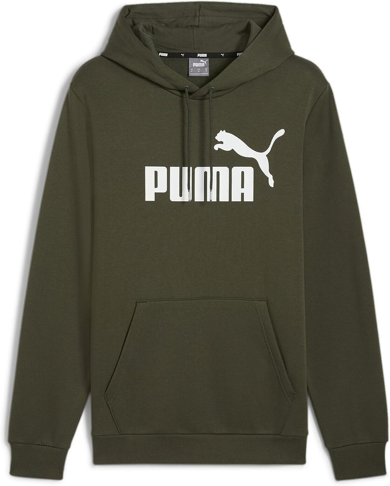 PUMA Herren ESS Big Logo Hoodie FL (S) Sweat S Dark Olive Green, S Dark Olive Green