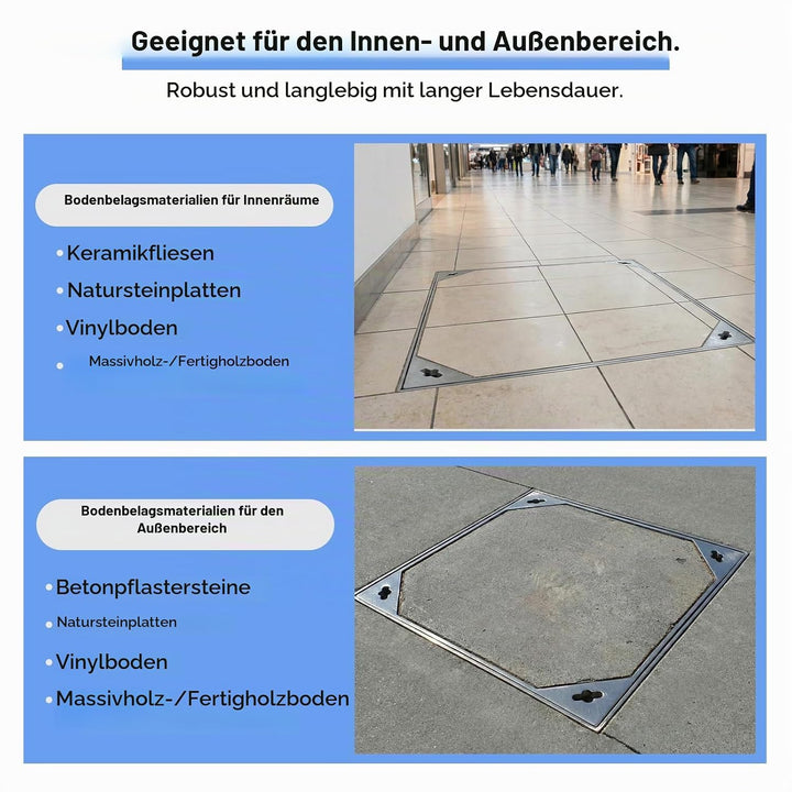 Schachtabdeckung Edelstahl，schachtdeckel Eckig-schachtabdeckung eckig schachtdeckel 300 x 300 mm sch