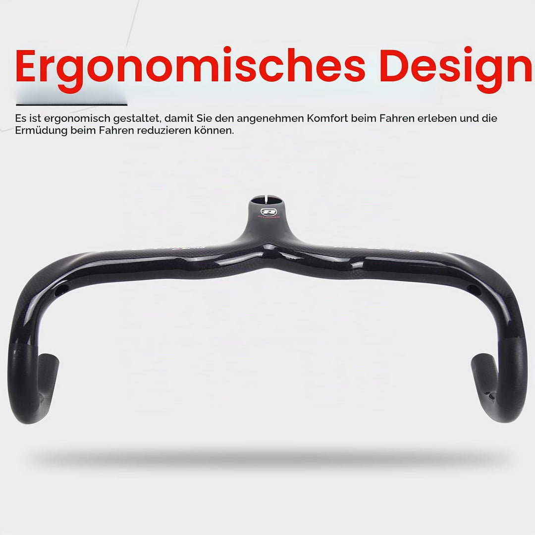 RXL SL fahrrad Lenker rennrad 1-1/8"lenker rennrad carbon 3K glänzend schwarz 400 * 90mm Schwarz-3K