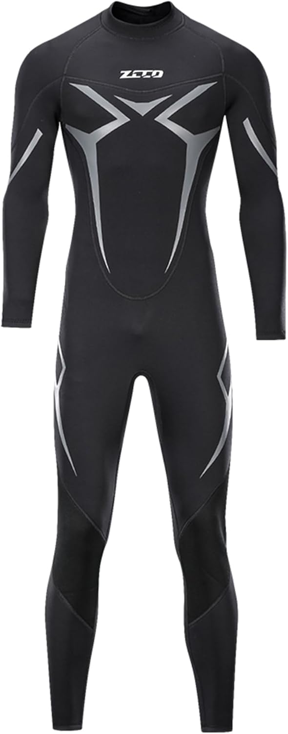 Herren-Neoprenanzug, 3 mm Premium Neopren, volle Ärmellänge, Taucheranzug für Spearfishing, Schnorch