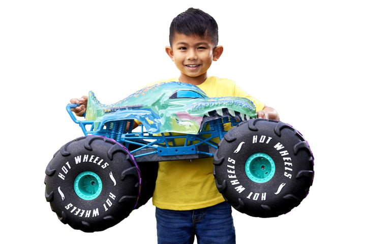 Hot Wheels Monster Trucks Ferngesteuertes Auto, Mega-Wrex im Massstab 1:6, extragrosser Ferngesteuer
