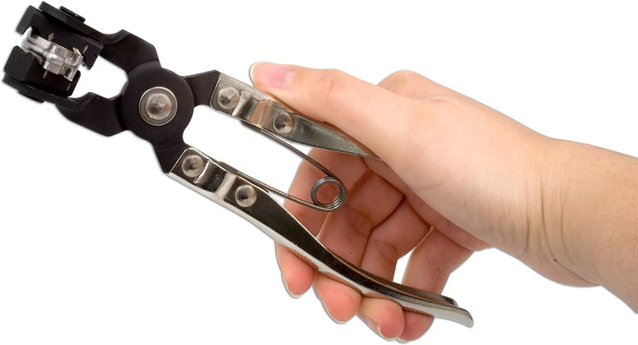 Laser 4231 4231 Schlauchkle mmenzange - Schwenkkopf, Abgewinkelte Backen