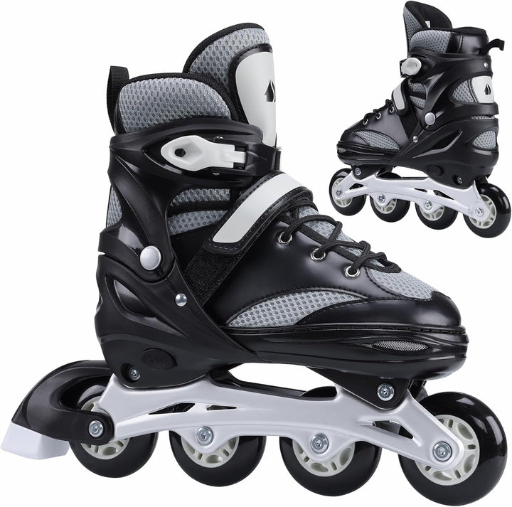 Navaris Inline Skates für Jungen & Mädchen - Inline Rollerblades Rollschuhe grössenverstellbar - Inl