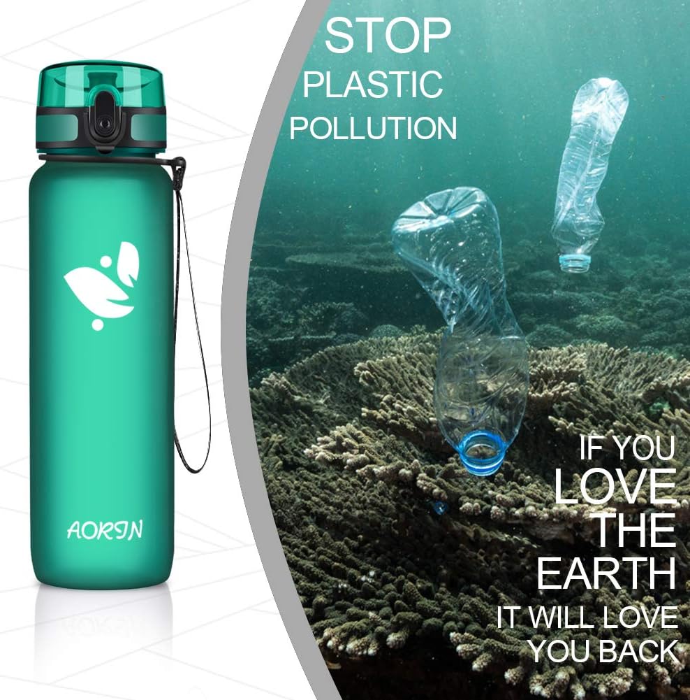 AORIN Trinkflasche - 350ml/500ml/750ml/1L，Wasserflasche BPA-Frei &amp; Tritan Auslaufsicher Sportflasche