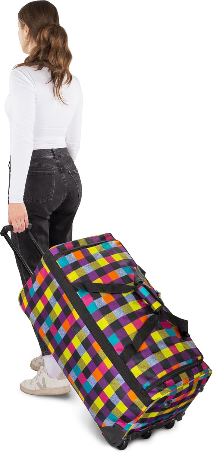 Stabile Reisetasche Trolley Big Size XL 80-150 Liter mit 2 Rollen –Robust und wasserabweisend - Leic