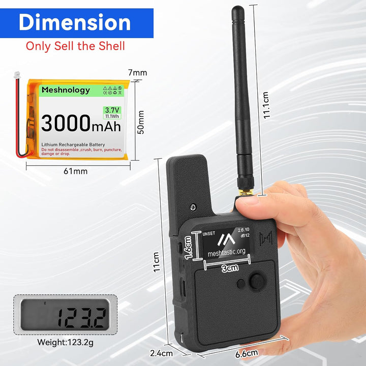 Gehäuse für Wio Tracker L1 Entwicklungsplatine Geräteset – 3000 mAh Akku GPS-Modul Antenne All-in-Ge