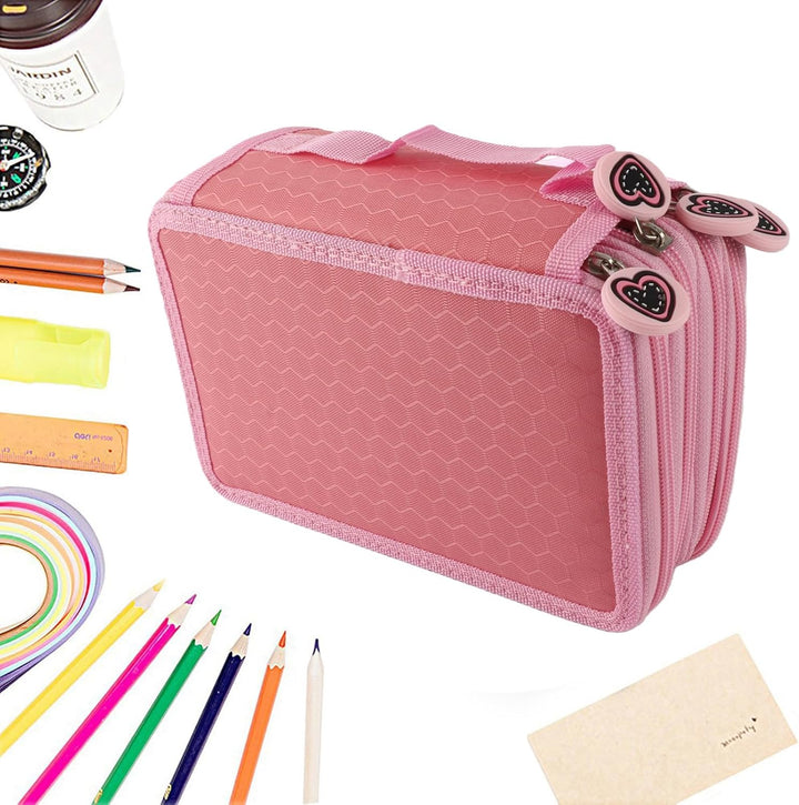Yosoo 72pcs Buntstift Tragetasche Grosser Oxford-Mehrschicht-Bleistift-Organizer mit grosser Kapazit