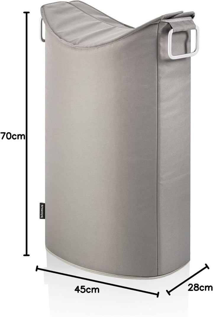 blomus Wäschesammler -FRISCO- Wäschekorb 65 Liter Taupe Taupe Single, Taupe Single