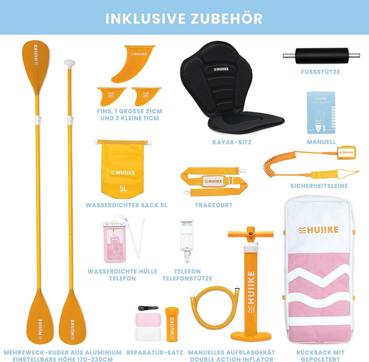 Stand Up Paddling Board Hochwertigem Zubehör - HUIIKE | Sup Board, Stand Up Paddle Board mit Dual-Us