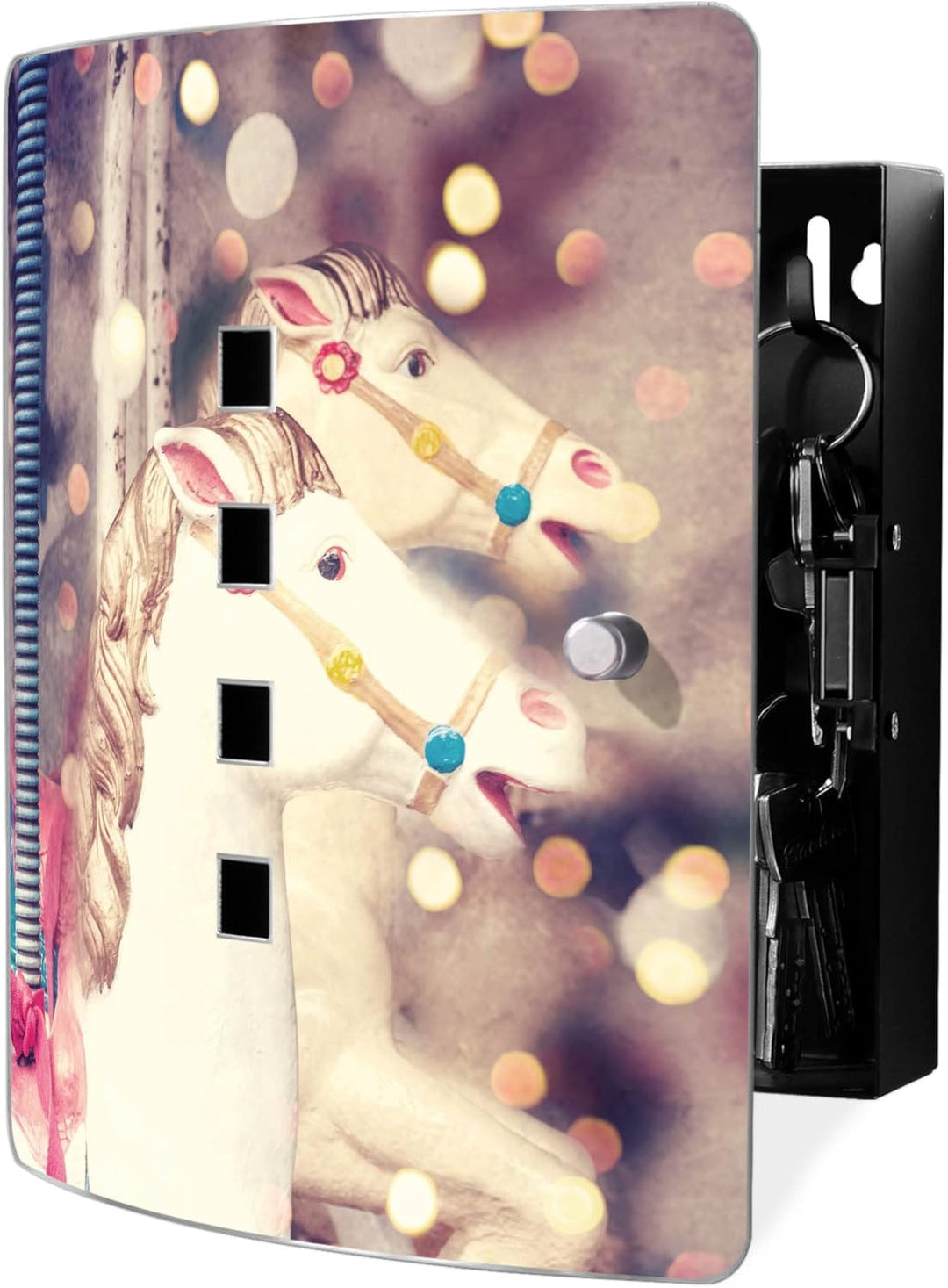 banjado Design Schlüsselkasten aus Edelstahl für 10 Schlüssel/Schlüsselschrank zur Schlüssel Aufbewa