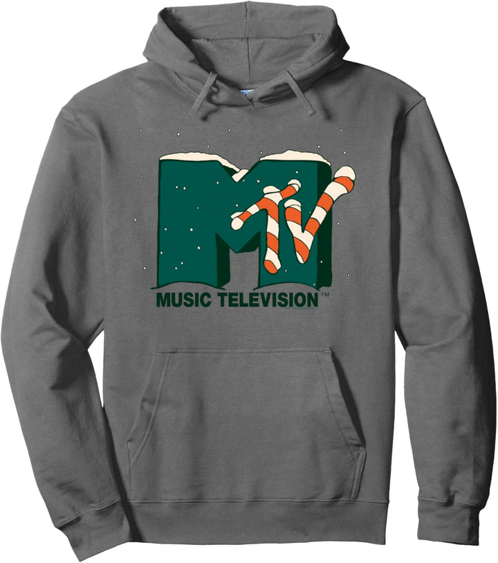 MTV Logo Feiertags-Zuckerstange Pullover Hoodie