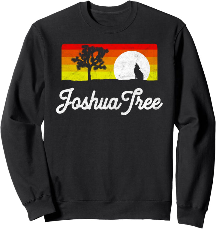 Howling Coyote Joshua Tree National Park Vintage Moon Sweatshirt