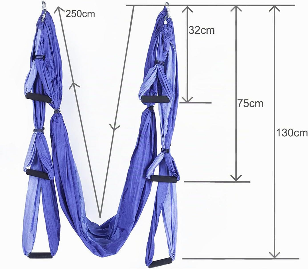 Yoga Hängematte Set Aerial,Aerial Yogatuch,Aerial Yoga Hammock Swing mit Tragetasche und Verlängerun