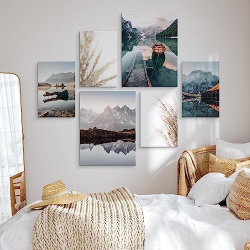Muralo - Wandbilder Set - Leinwand Bilder Set Aufhängefertig - Bilder für Wohnzimmer Schlafzimmer -