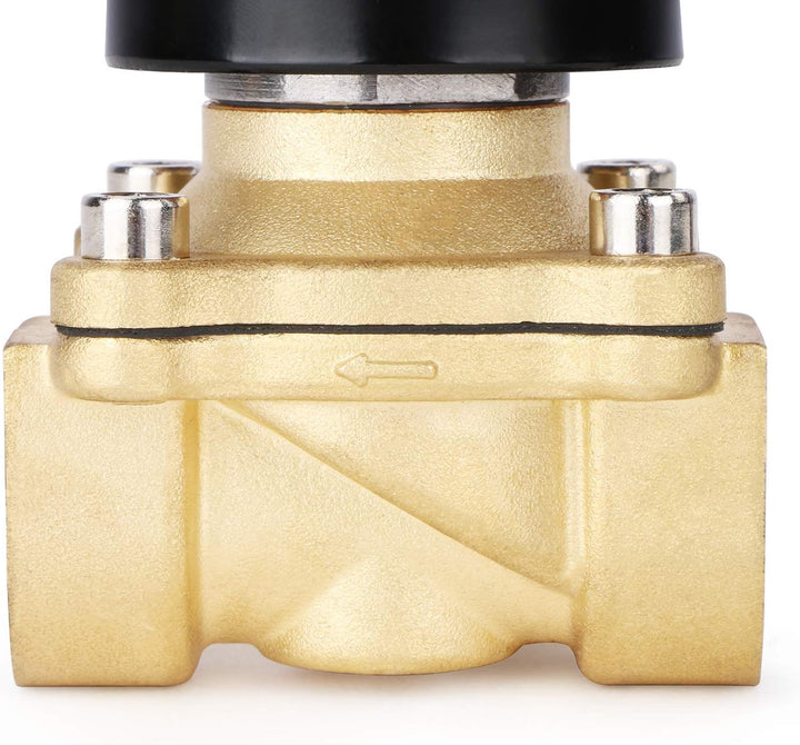 U.S. Solid 3/4" G 220V 230V AC Messing Magnetventil Direktgesteuert für Wasser Luft Gas Öl NC Brass