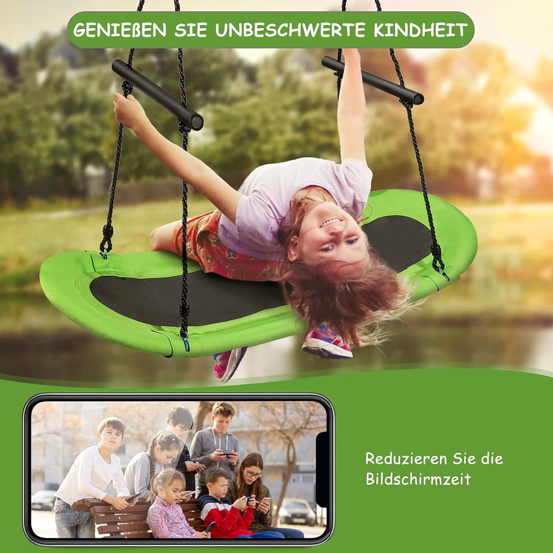 GOPLUS Höheverstellbare Schaukel bis 150 kg belastbar, Gartenschaukel für Erwachsene oder Kinder, ex