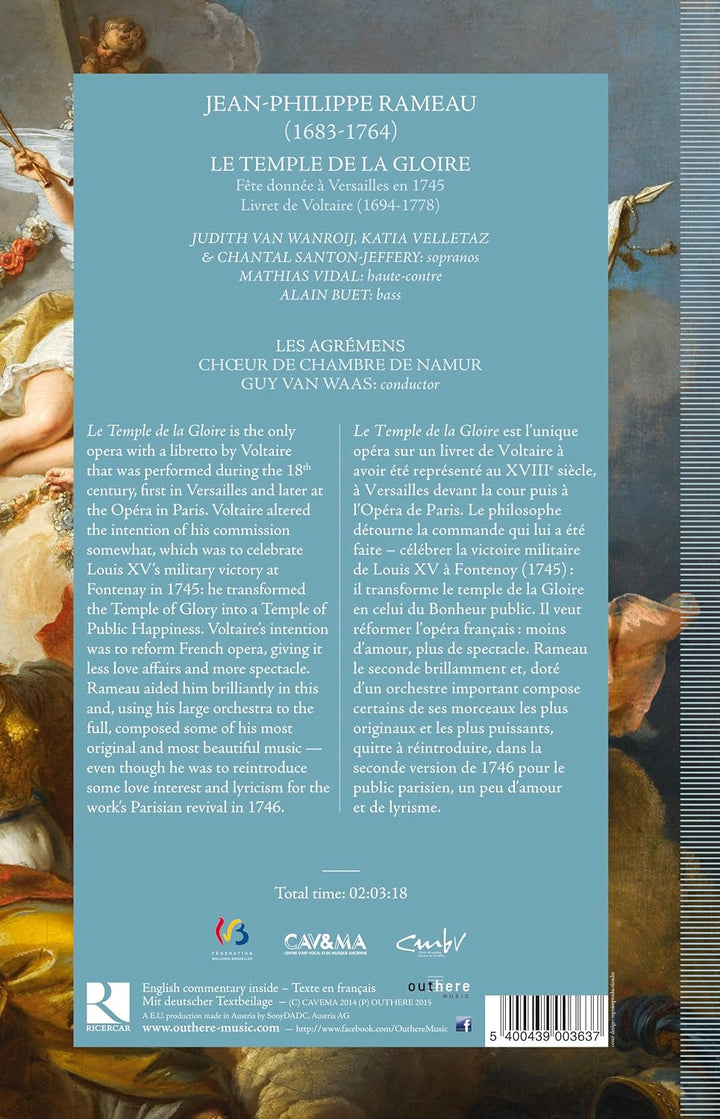 Rameau: Le Temple de la Gloire Buch), Audio-CD