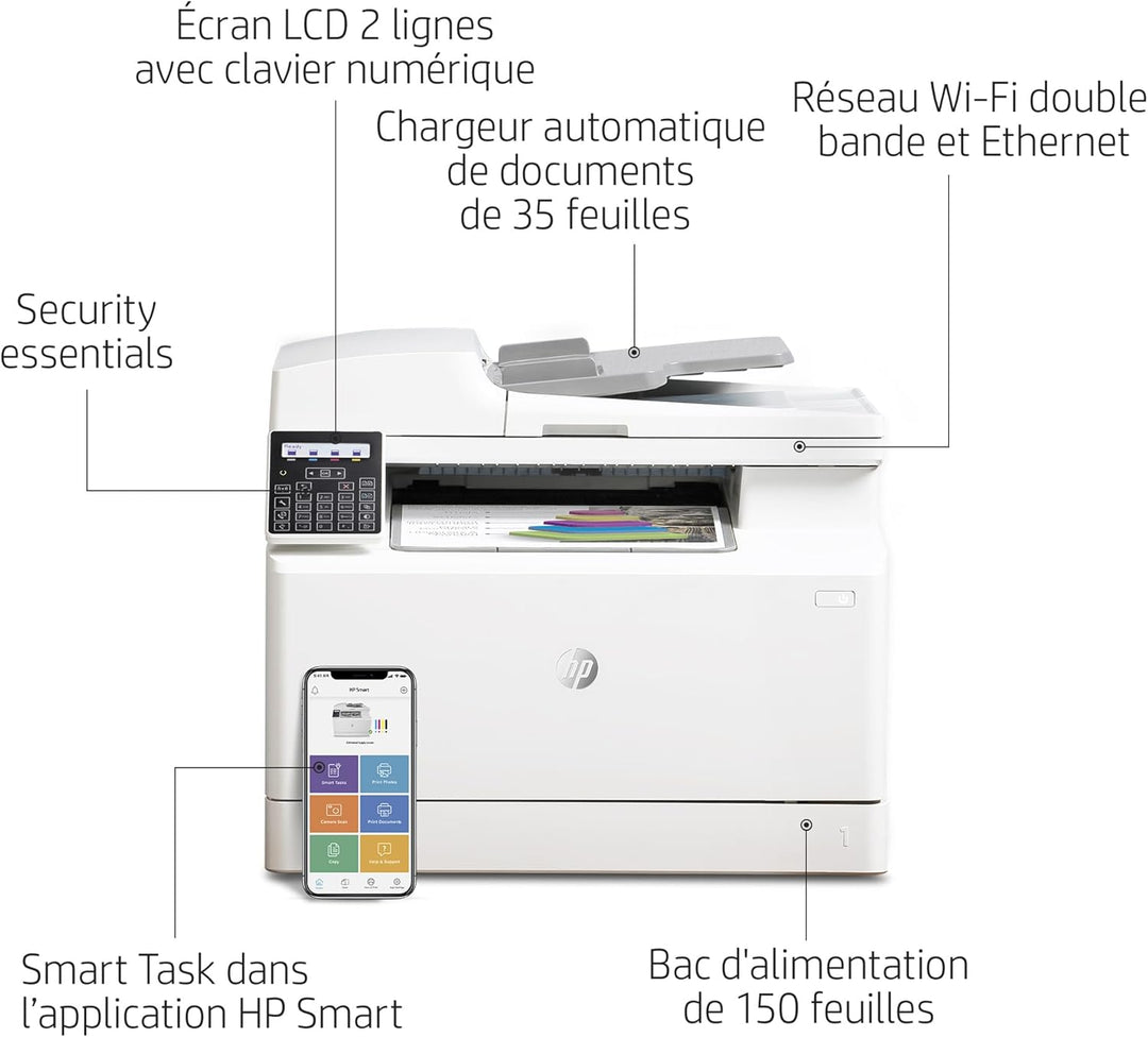 HP Color LaserJet Pro M183fw Multifunktions-Farblaserdrucker (Drucker, Scanner, Kopierer, Fax, WLAN,
