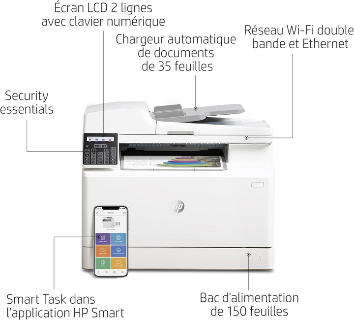 HP Color LaserJet Pro M183fw Multifunktions-Farblaserdrucker (Drucker, Scanner, Kopierer, Fax, WLAN,