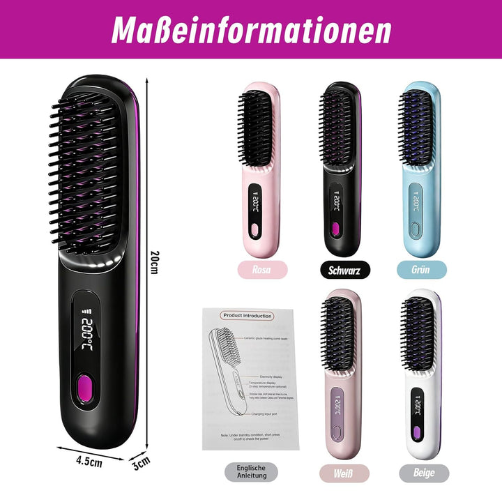 Stylingbürste Für Kurze Haare, Tragbar & Styling Bürste Haarkamm für Reisen und Täglichen Gebrauch,