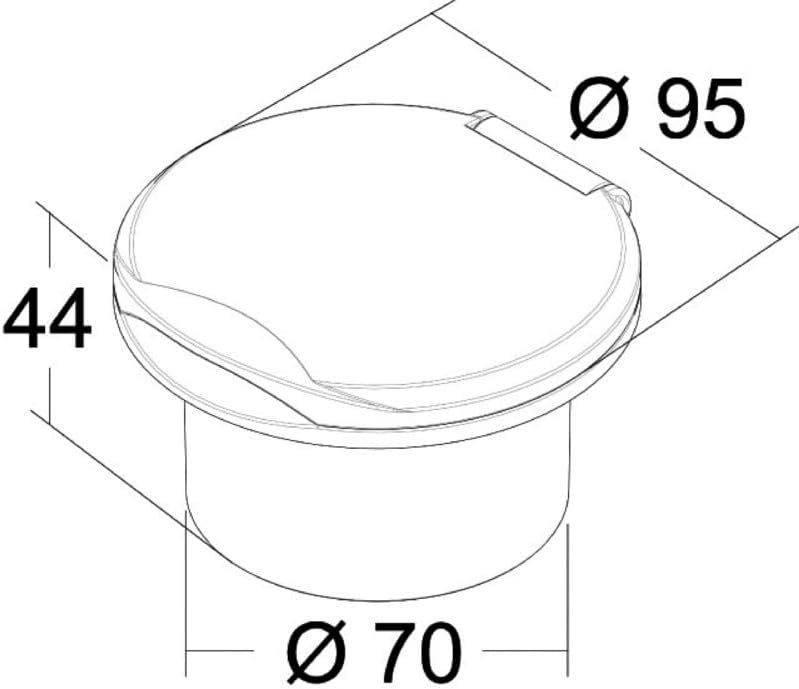 Osculati Classic Evo Deckdusche, weiss PVC-Schlauch 4 mm Vertikal montiert