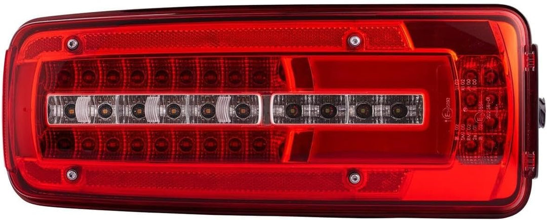 HELLA 2VD 012 381-311 Heckleuchte - Truck Full LED - LED - 24V links links DIN Stecker seitlich, lin