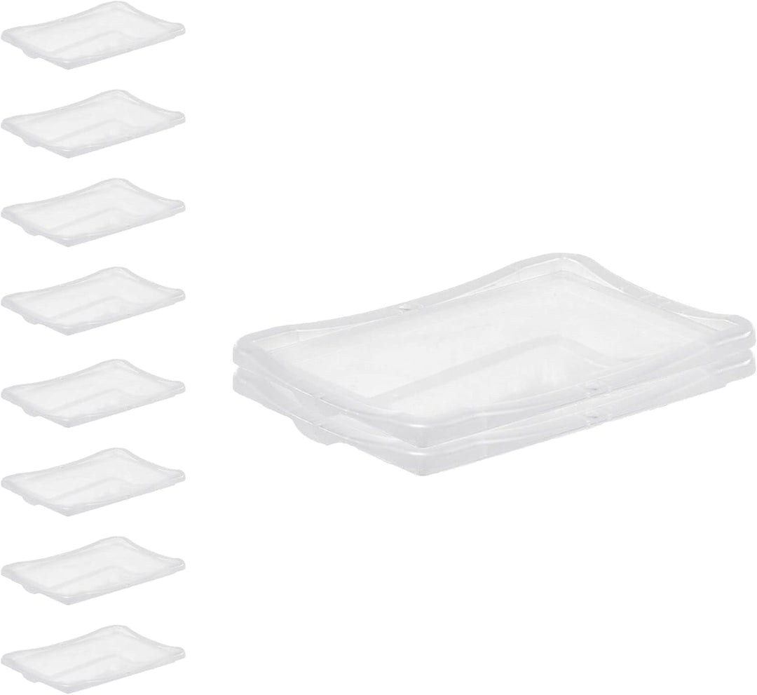 PROREGAL SuperSparSet 10x Klickdeckel für transparente Eurobehälter BasicLine mit geschlossenem Grif