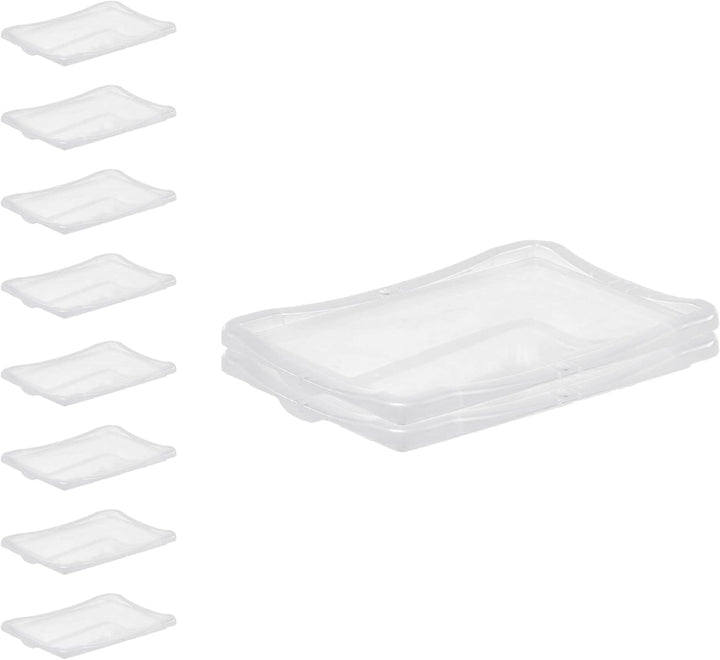 PROREGAL SuperSparSet 10x Klickdeckel für transparente Eurobehälter BasicLine mit geschlossenem Grif
