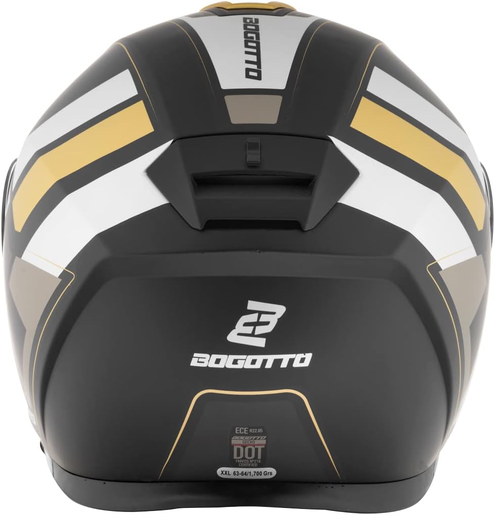 Bogotto FF403 Murata Klapphelm schwarz/gold M (57/58), schwarz/gold M (57/58)