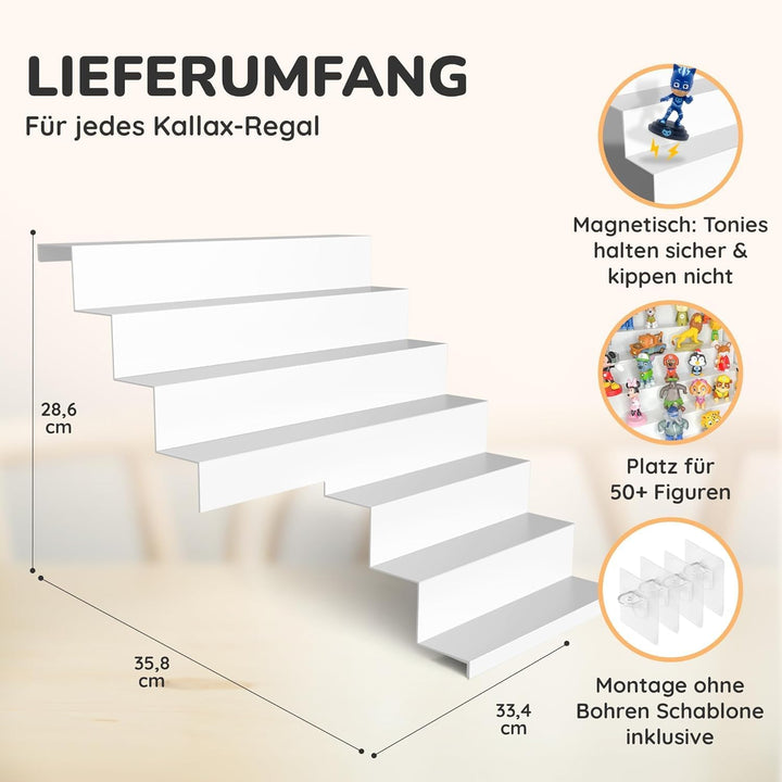 Heldenzimmer Toniebox Regal Magnetisch - Einsatz für IKEA Kallax & 50+ Figuren I Für Toni Box 1 & 2
