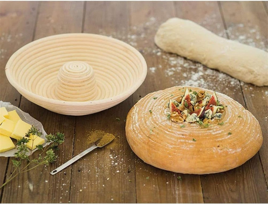 Brot Teig Korb Rund Gärkörbchen Brotform Natürlicher Rattan Peddigrohrkorb Brotkorb Proof Korb Ø 29
