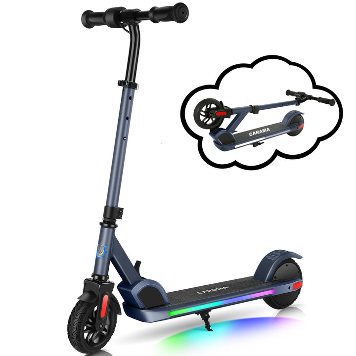 Caroma E Scooter Kinder von 8-12 Jahren,bis zu 16 km/h & 8 km,Elektroroller Kinder mit Bunte Leuchte
