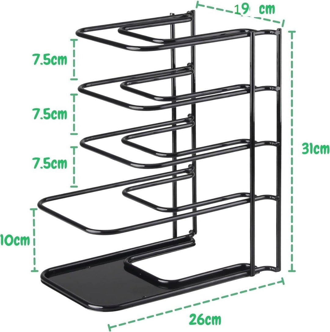 SMH LINE® Robuster Topf- und Pfannen-Organizer – für Gusseisen-Bratpfannen, Töpfe, Bratpfannen, Deck