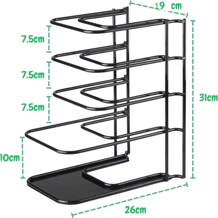 SMH LINE® Robuster Topf- und Pfannen-Organizer – für Gusseisen-Bratpfannen, Töpfe, Bratpfannen, Deck