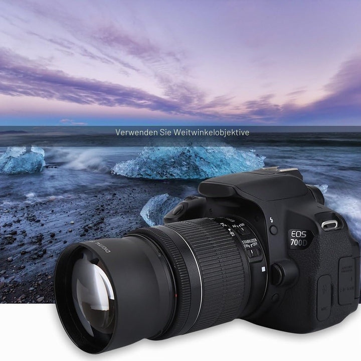 143 Weitwinkel-Objektiv 52 mm 0,45 x, Universal-Konvertierungsobjektiv 52 mm für Fotoapparate/Canon/