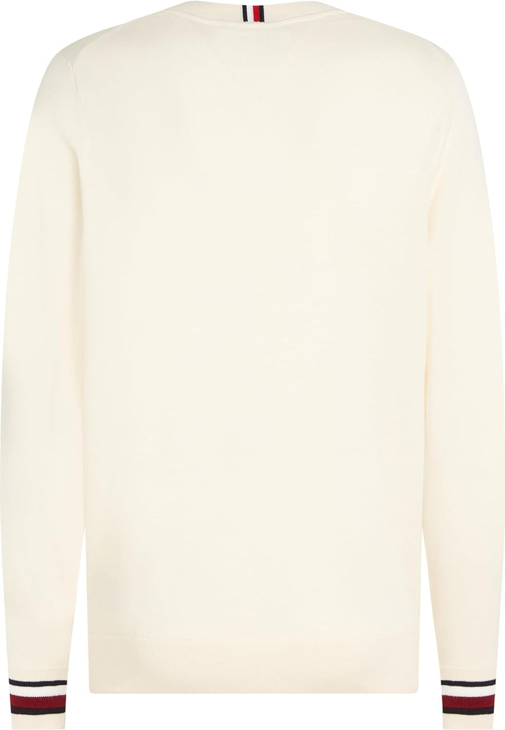 Tommy Hilfiger Herren Global Stripe Crew Nk Mw0mw33502 Pullover L Beige (Calico), L Beige (Calico)