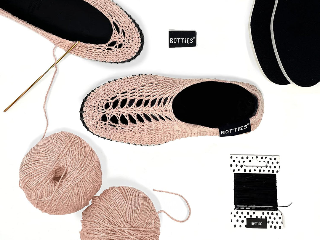 Botties DIY Crochet Shoe Set Size 42-43 (EU) Peach 42-43 peach, 42-43 peach