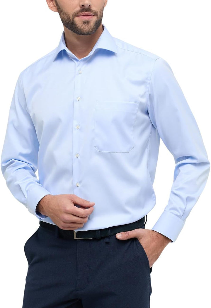 ETERNA Male Cover Shirt Comfort FIT XL Blau, XL Blau