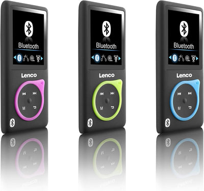 Lenco MP3-Player Xemio-768 - MP3/MP4-Player, 8 Gb Micro SD-Karte Inklusive In-Ear Kopfhörer und Blue