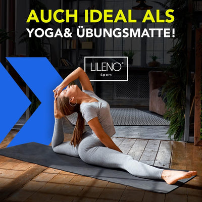 LILENO SPORTS Bodenschutzmatte - extra wiederstandsfähige Laufband Matte 8 mm Dicke - Fitness Unterl